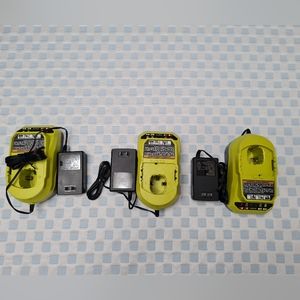3 one + Ryobi chargers